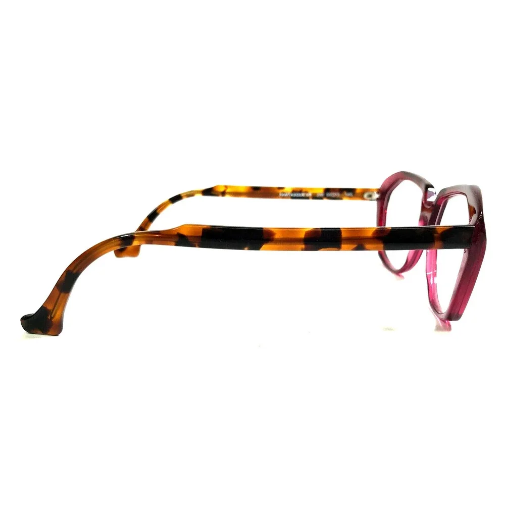 PLM Creation Eyeglasses Frames FANTASQUE VII 248 Red Tortoise Cat Eye 55-13-145